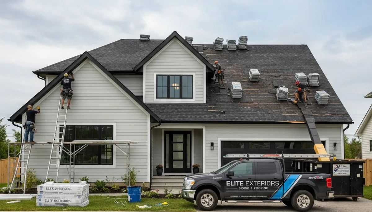 Roof replacement and vinyl siding installation in Columbus, OH by Next Level Exteriors