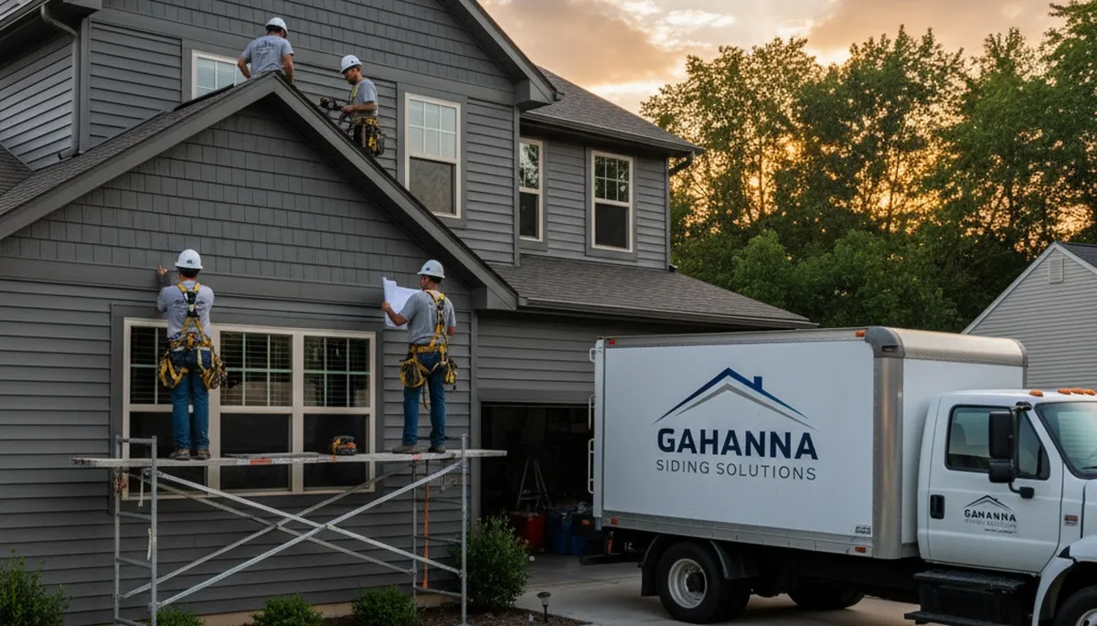 Professional vinyl siding installation on a Columbus, OH home exterior by local siding experts