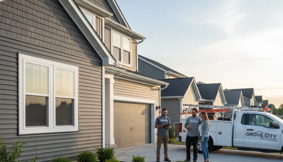 Professional vinyl siding installation on home exterior in Columbus, OH