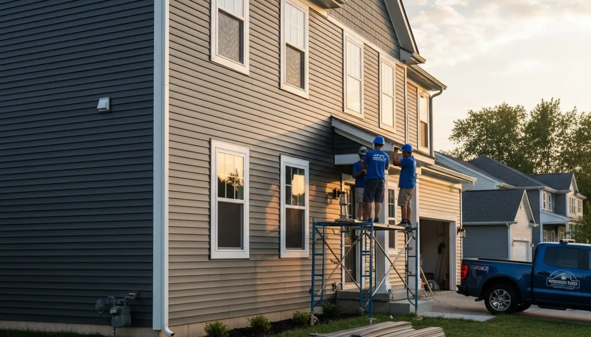 Professional vinyl siding installation on home exterior in Columbus, OH